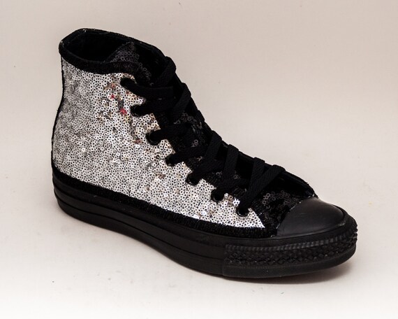 black sequin converse size 5
