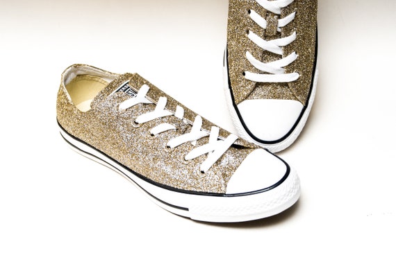 champagne glitter sneakers