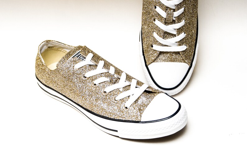 champagne glitter converse