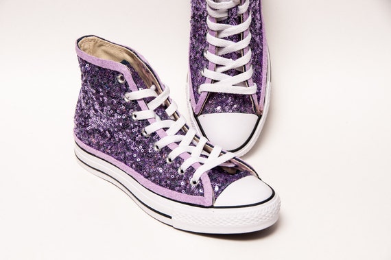 converse lavender high tops