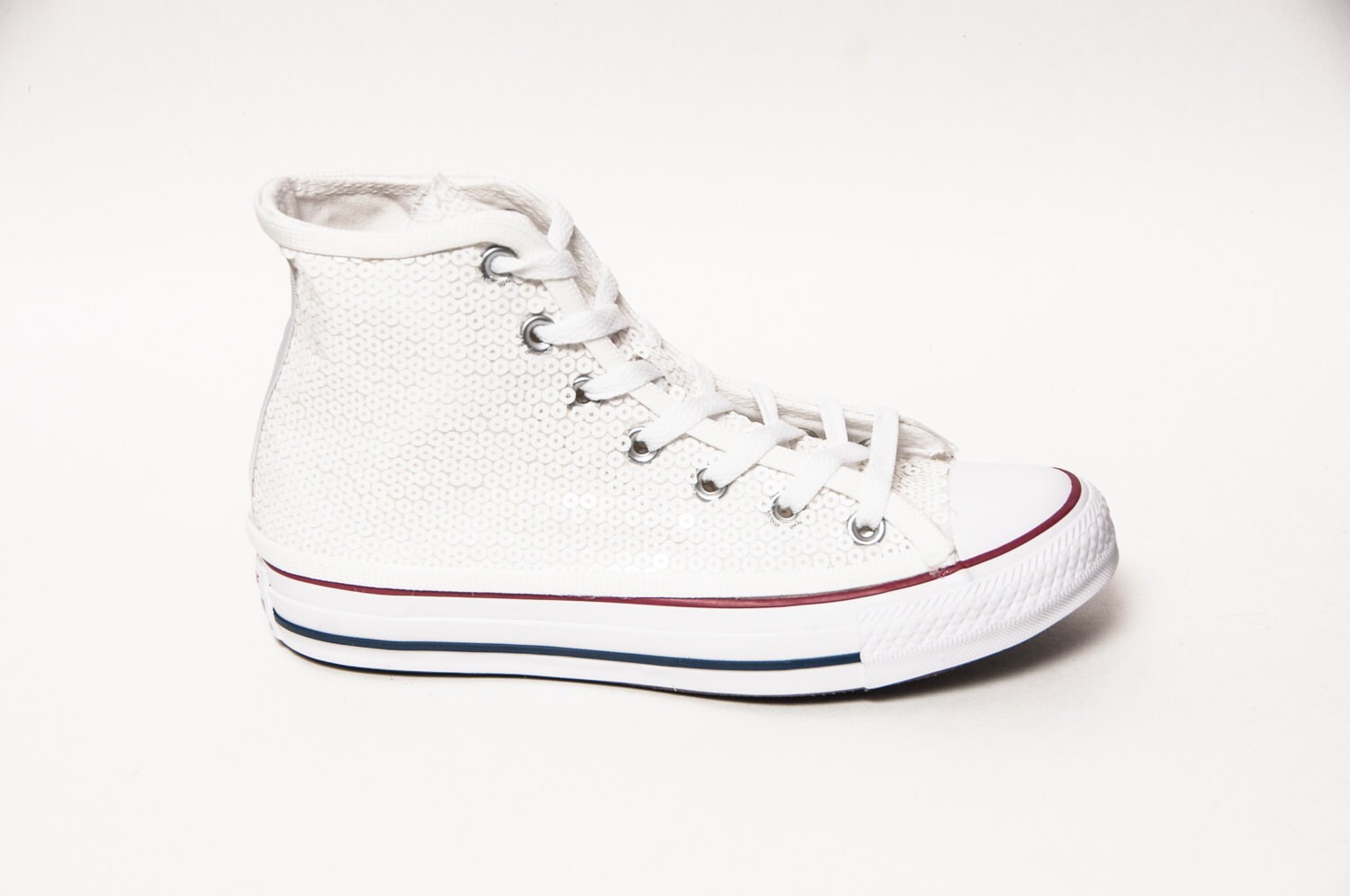white sequin converse