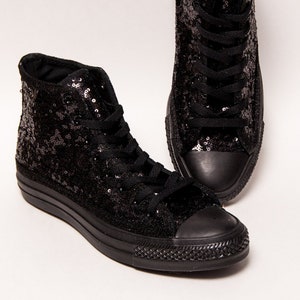 converse black sequin
