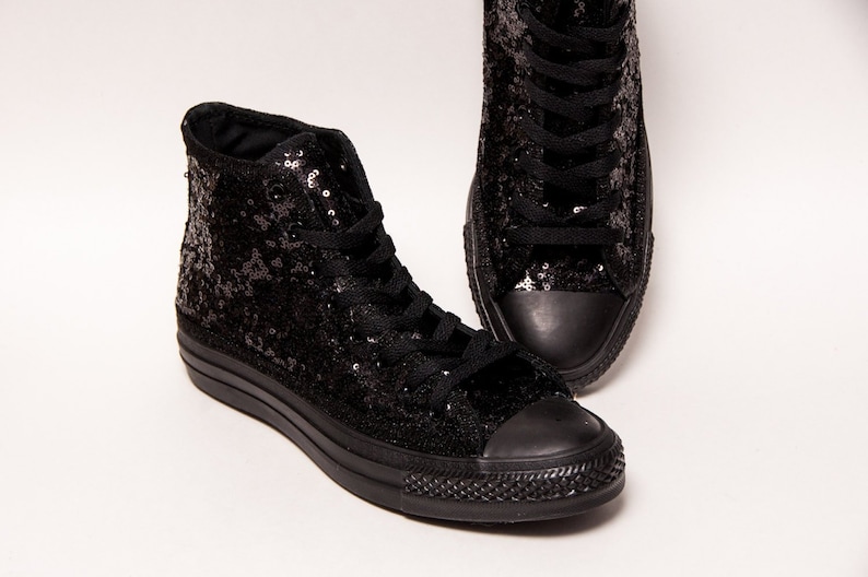 black sequin converse