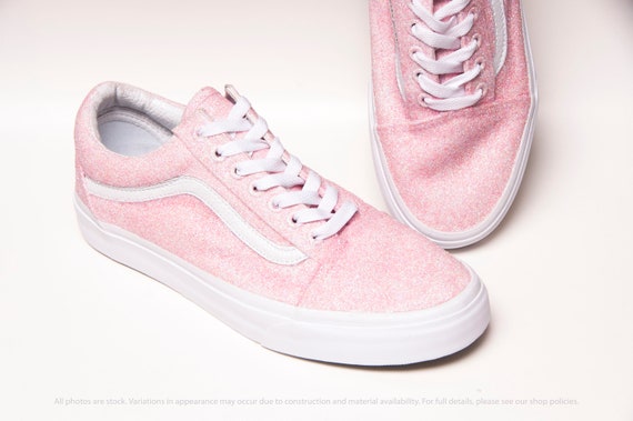 womens pink glitter vans