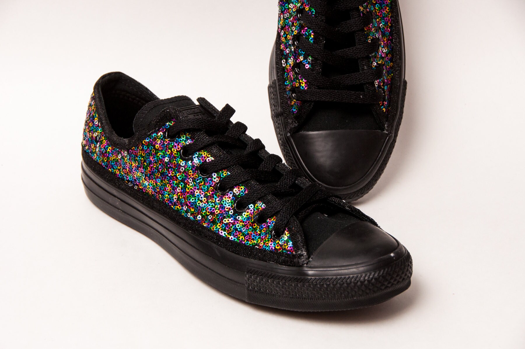 rainbow sequin converse