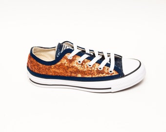 navy sparkly trainers