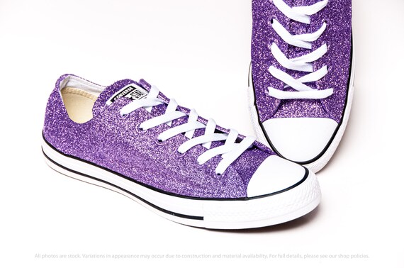 purple glitter converse