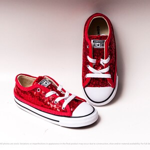 red sequin chucks