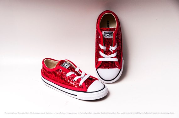 red sequin converse