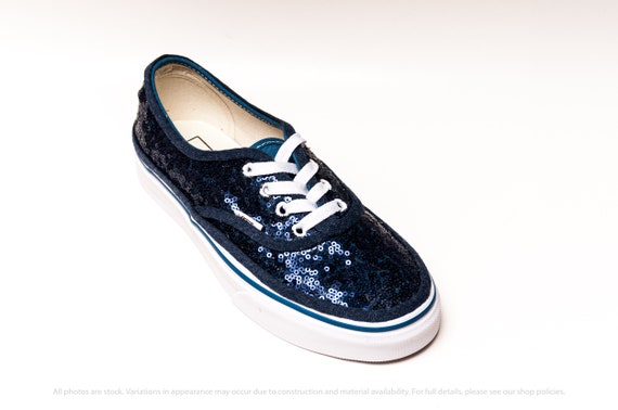 blue sequin vans