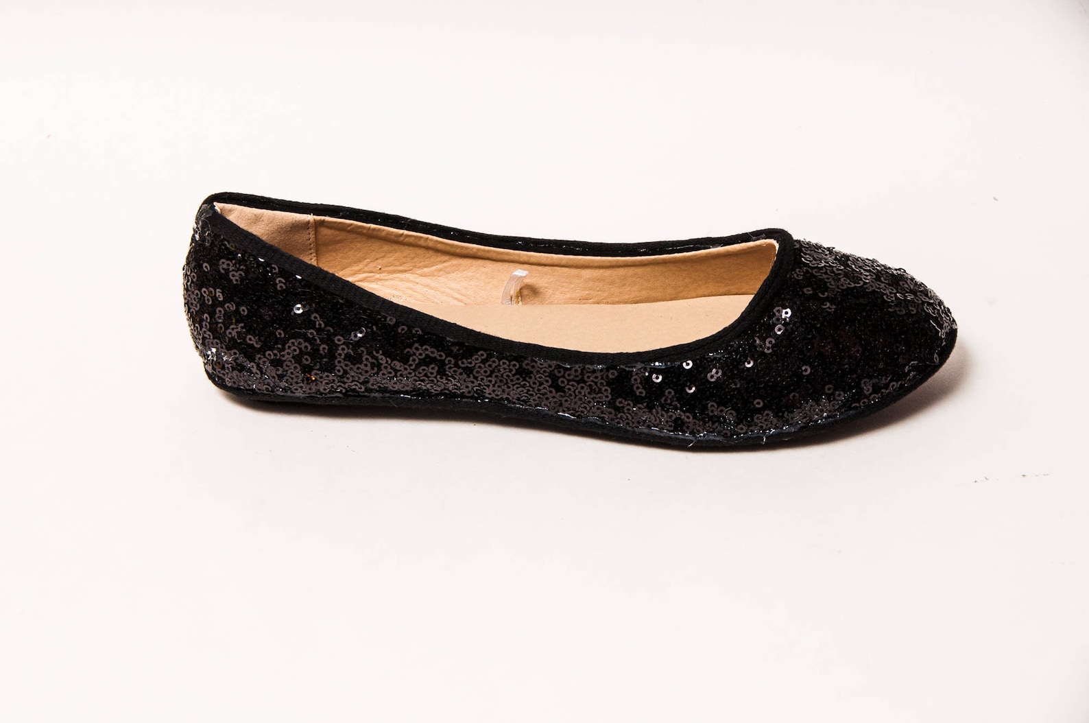 tiny sequin - starlight obsidian black ballet flats slippers shoes by princess pumps