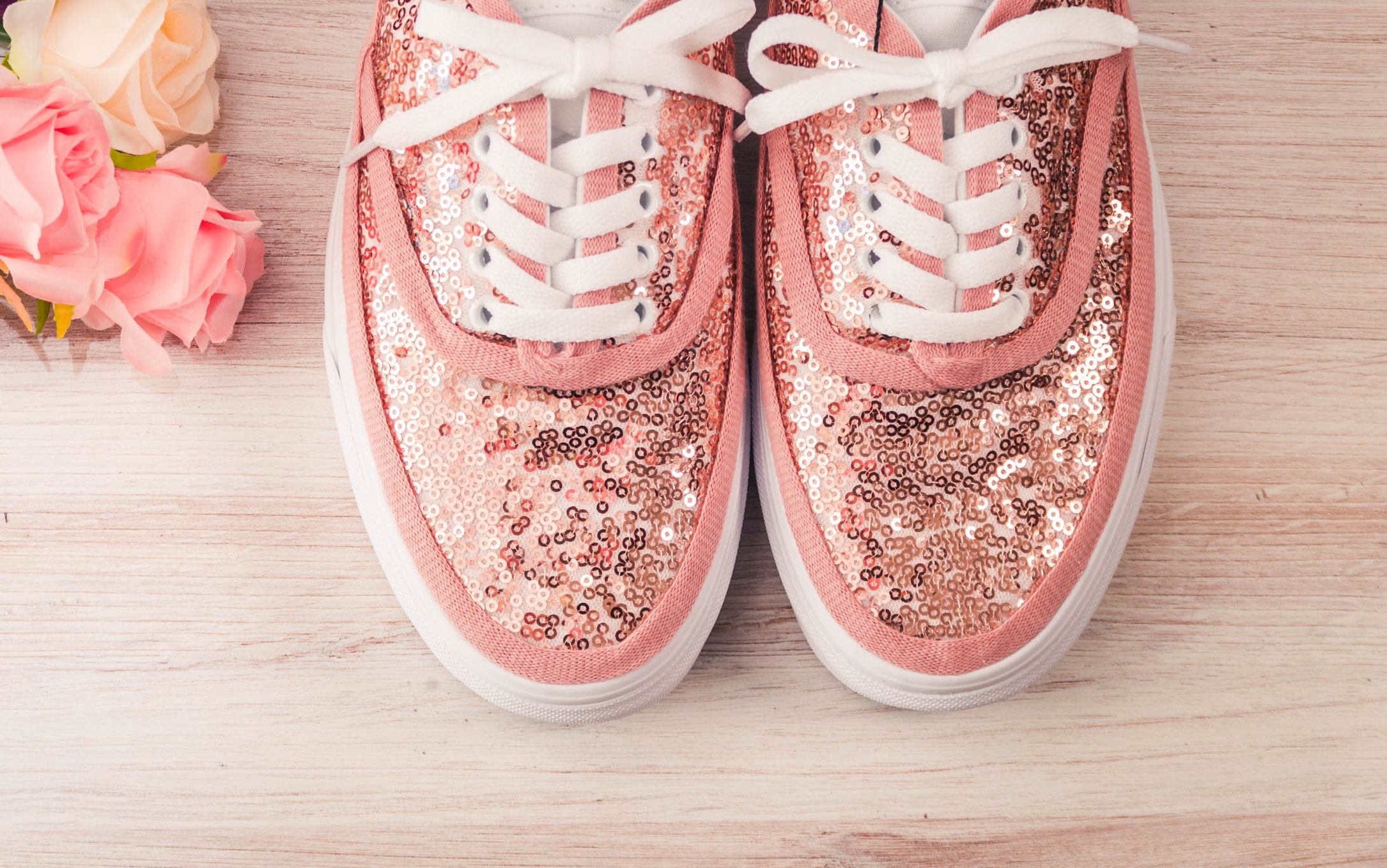 Dazzling Days Rhinestone Sneakers (Rose Gold)  Rose gold sneakers, Wedding tennis  shoes, Comfy wedding shoes