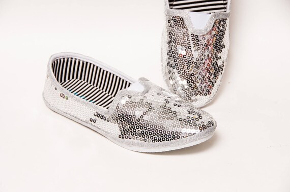 sequin slip on shoes