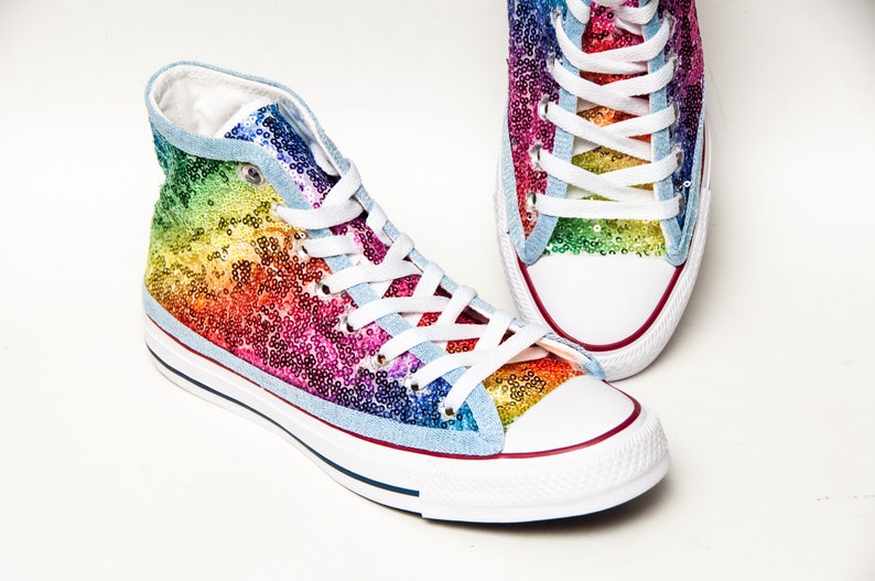 rainbow sequin converse