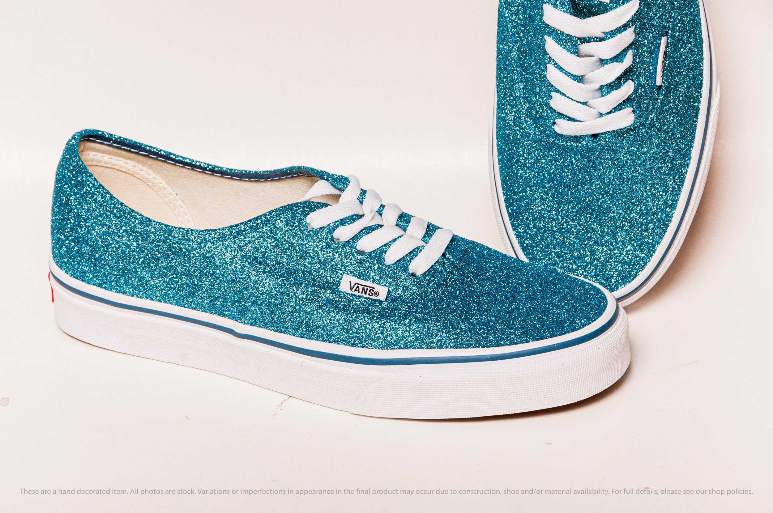 blue sparkly vans