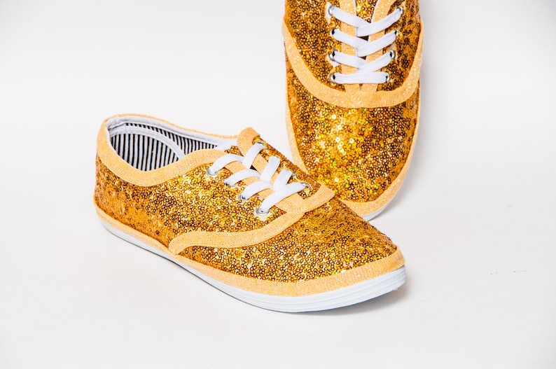 yellow sparkle shoes