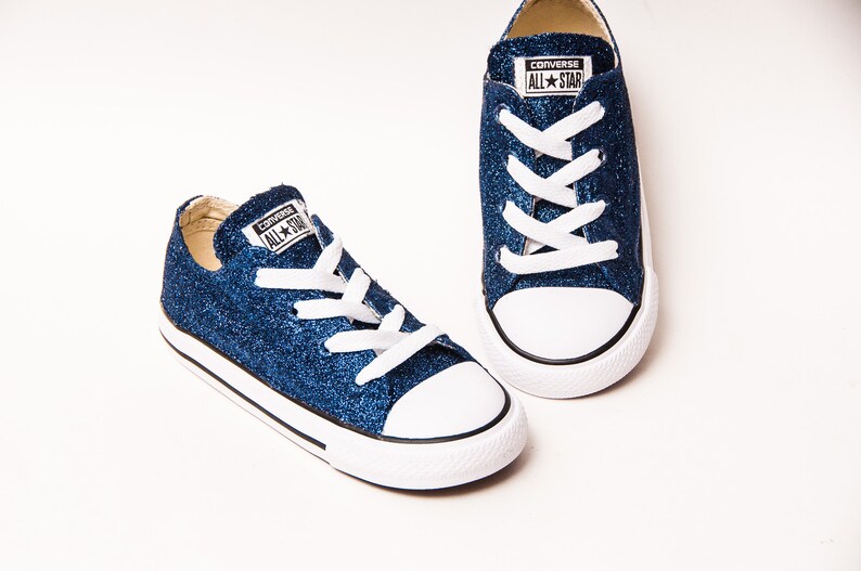navy sparkly converse