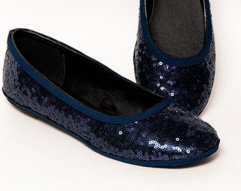 sequin flat shoes