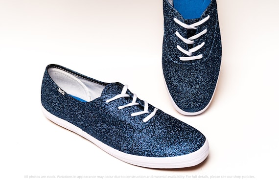 blue glitter sneakers