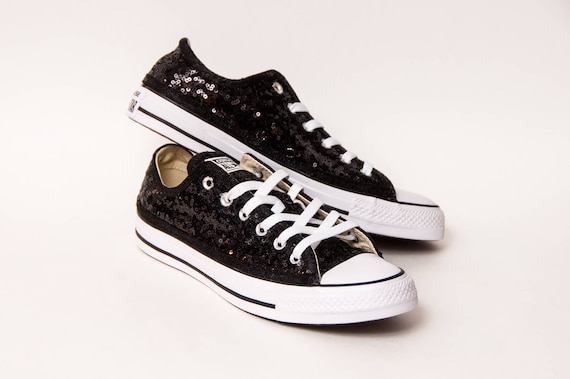 sequin converse black