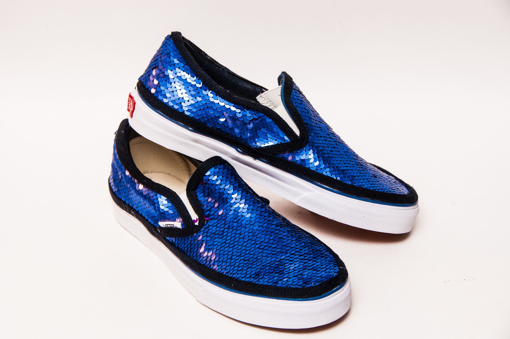 purple sequin vans