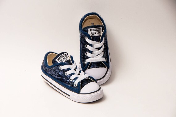 navy blue sequin sneakers