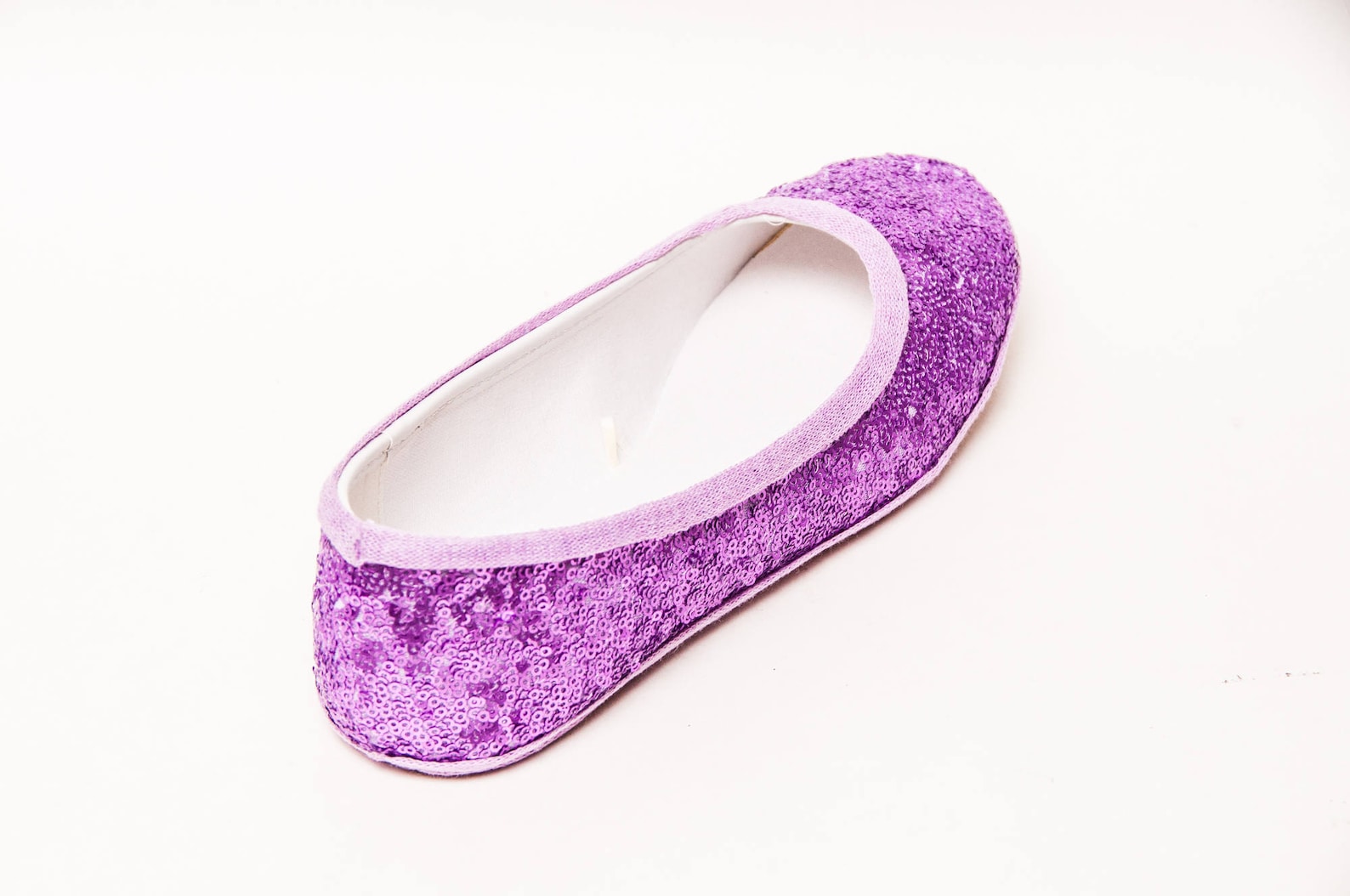 sequin - lilac purple slipper ballet flats custom shoes