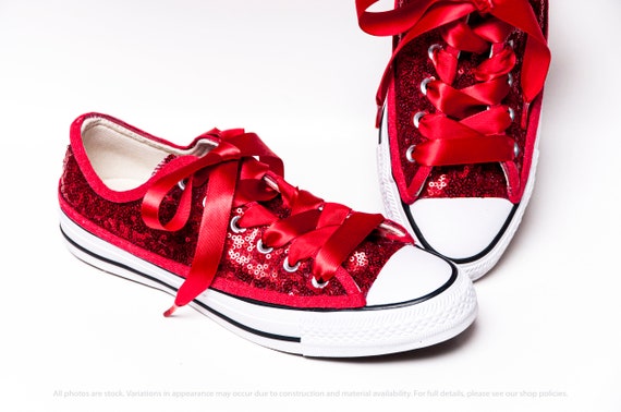 red sequin converse