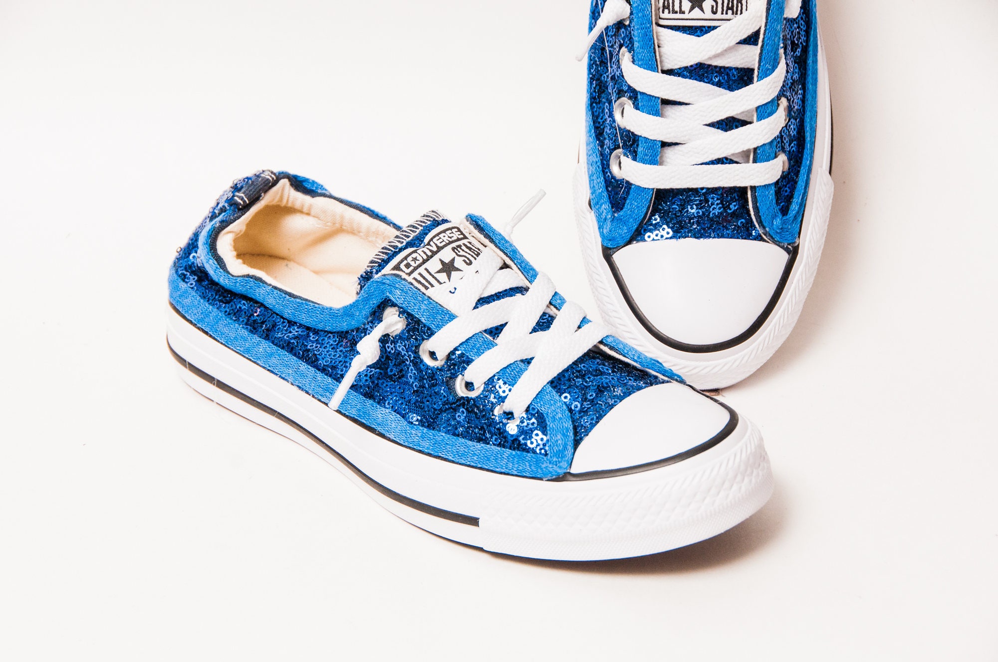 blue sparkly converse