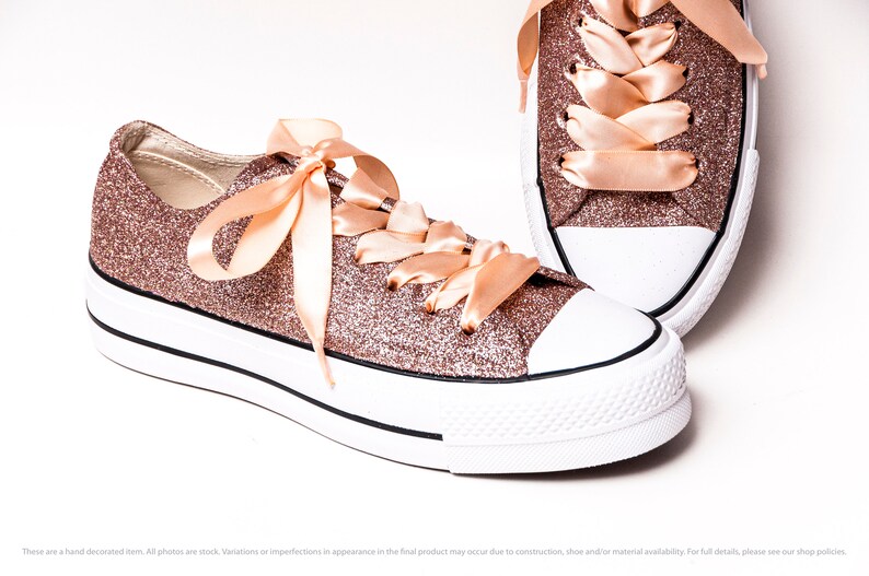 rose gold low top converse
