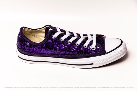 purple sequin converse