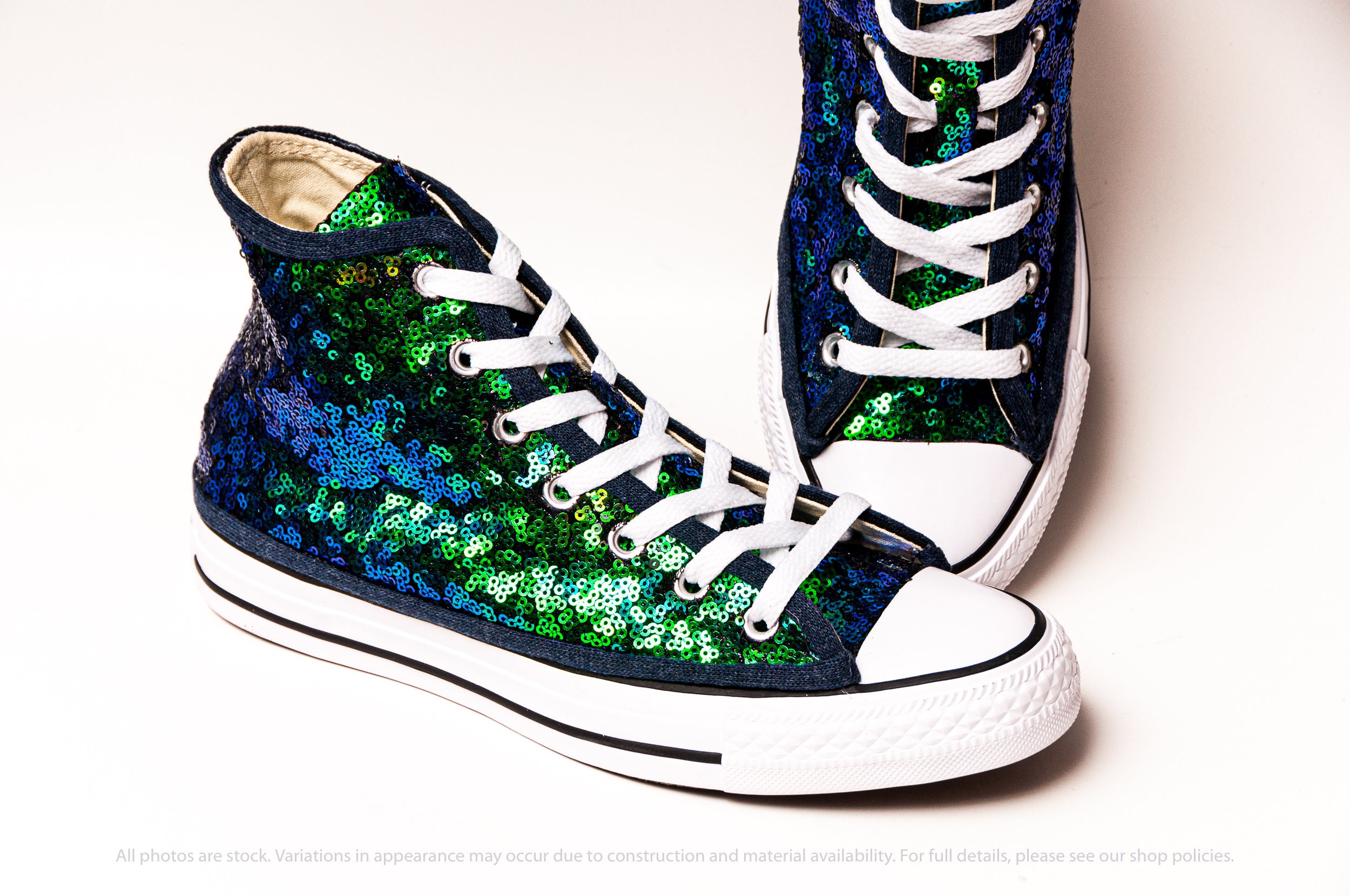 sparkly teal converse