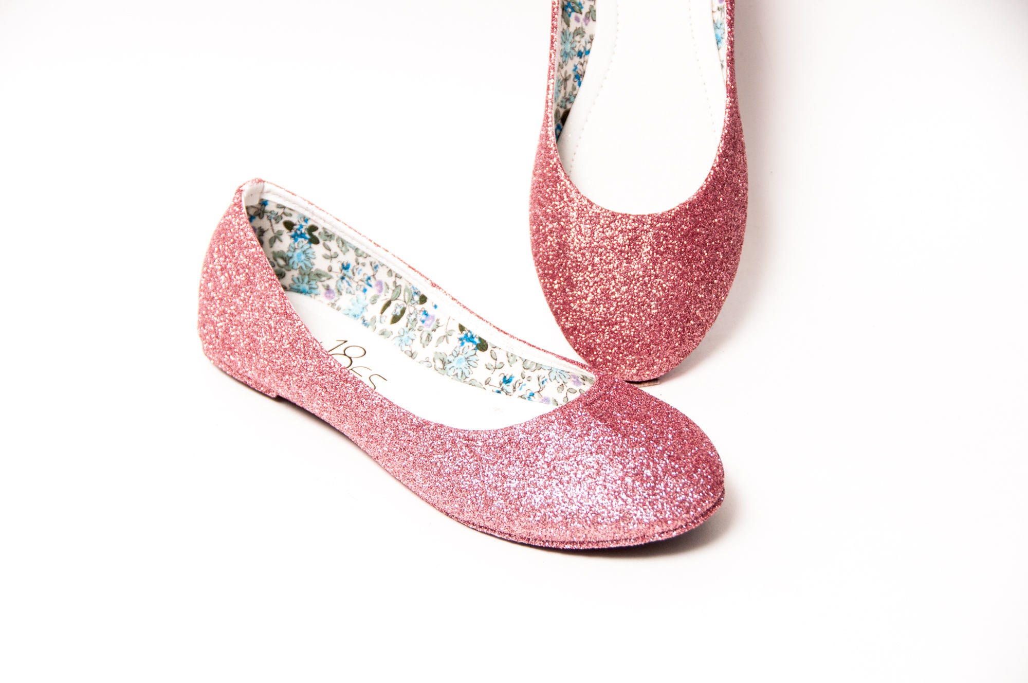 pink sparkle ballet flats