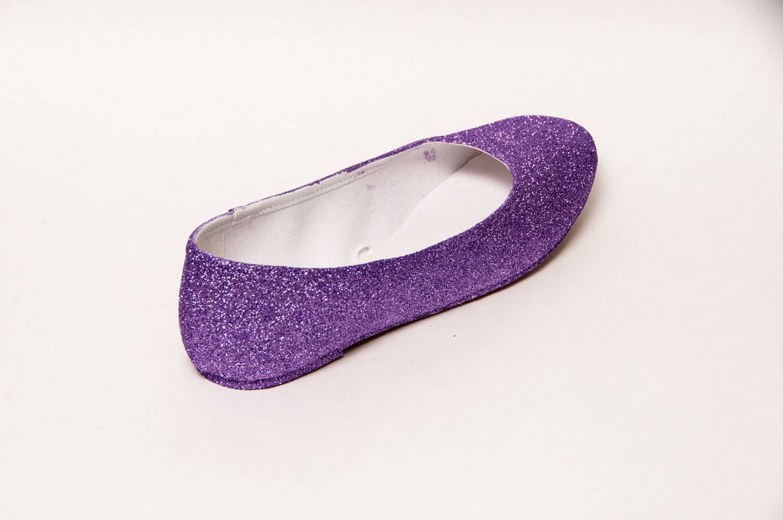 lavender purple glitter ballet flats