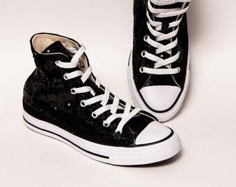 black sequin converse sneakers