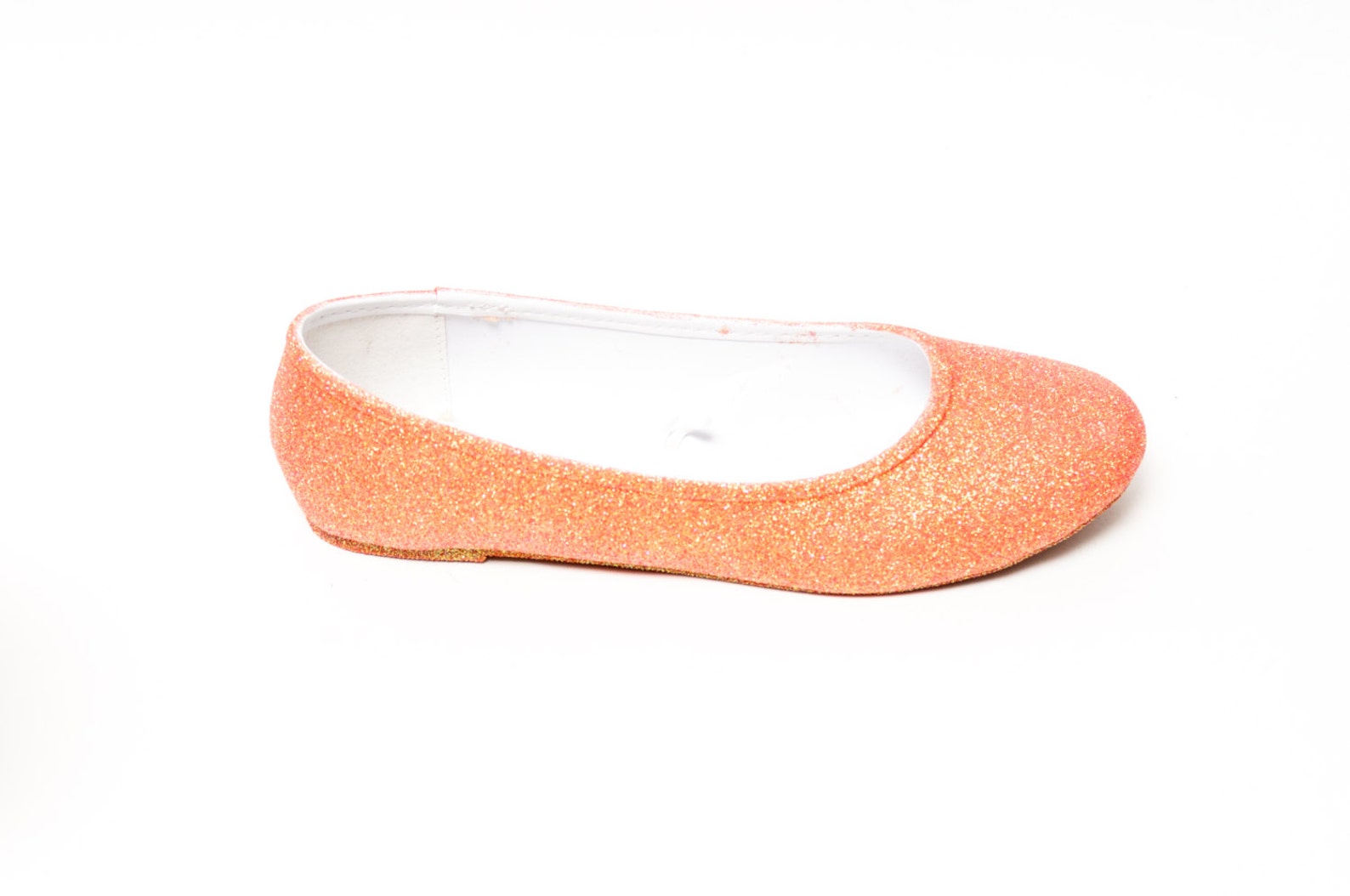 glitter | princess pumps melon orange ballet flat casual shoes