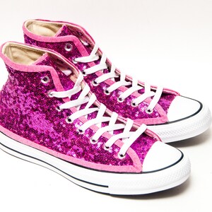 pink sequin converse high tops