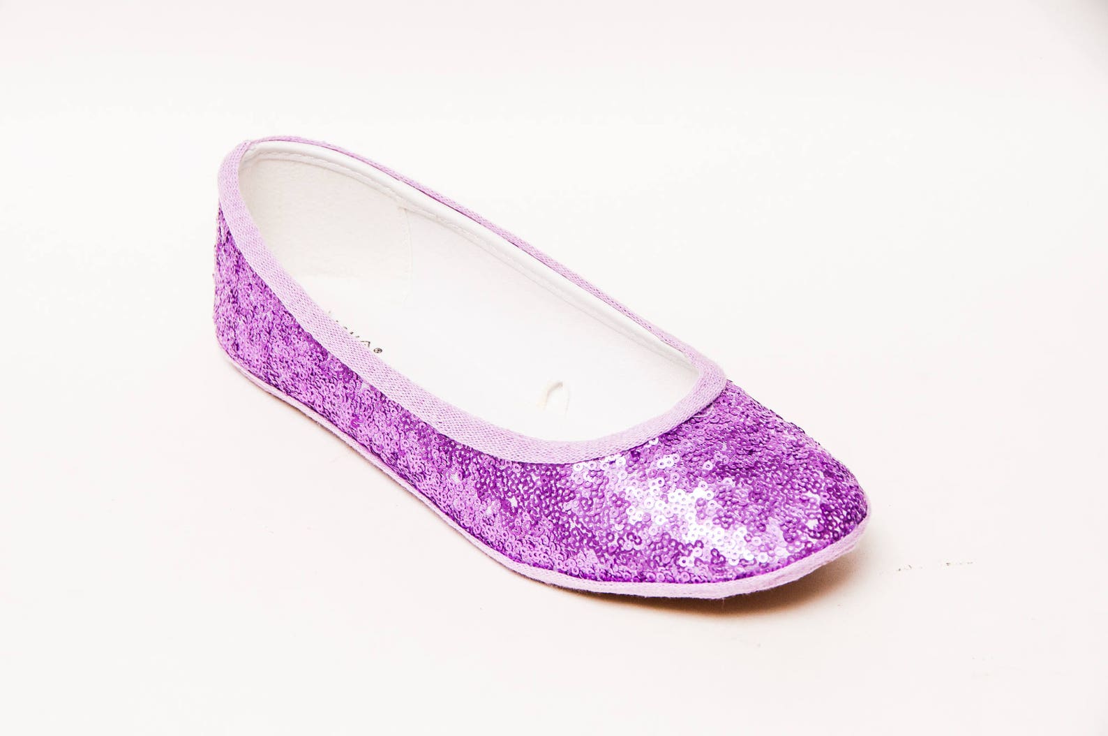 sequin - lilac purple slipper ballet flats custom shoes