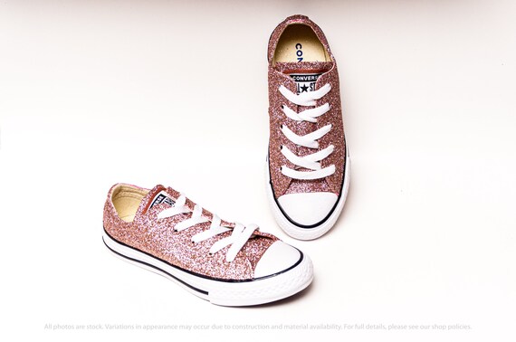 sparkly rose gold converse