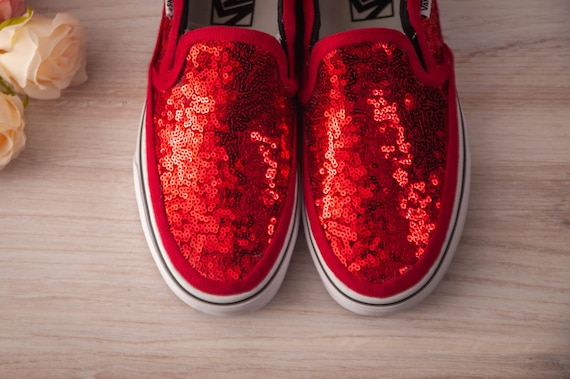 sequin slip on shoes
