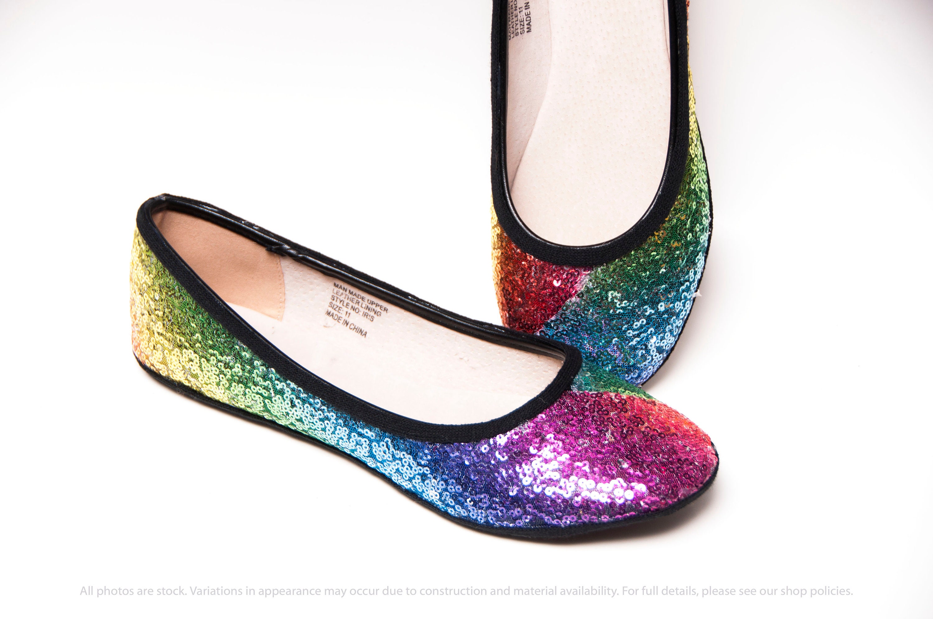 colorful sequin shoes