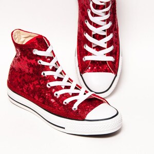 red sequin converse high tops