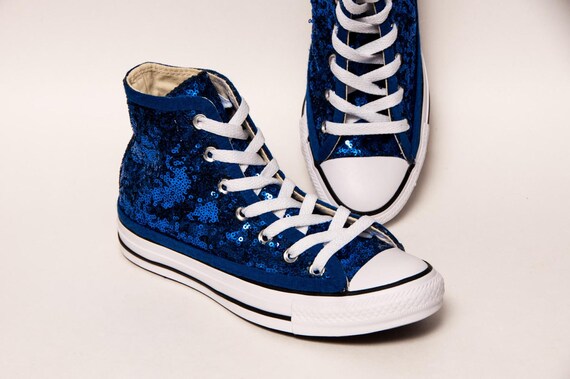 blue sequin converse high tops