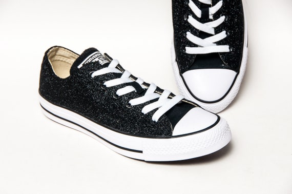 black glitter converse
