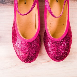 Fuchsia Hot Pink Sequin French Character Shoes Heels, Wedding Shoes, Bride, Bridesmaid, Gifts for Her image 6