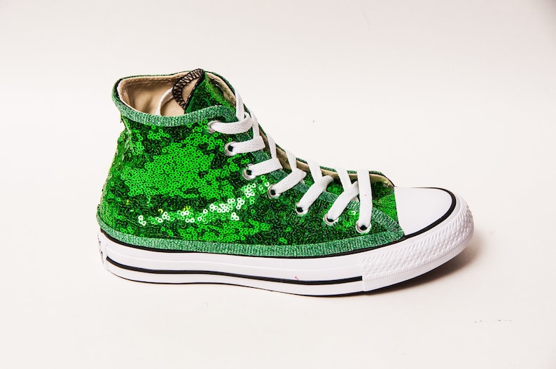 green sequin converse
