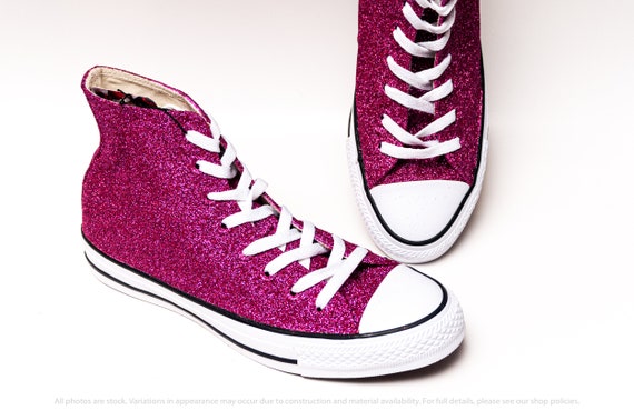 pink glitter high tops