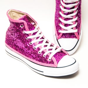 pink sequin converse high tops