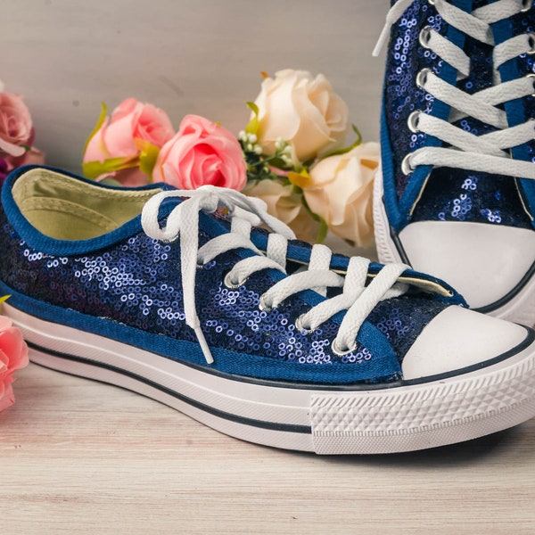 navy sparkly shoes