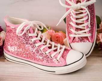 pink converse sparkly
